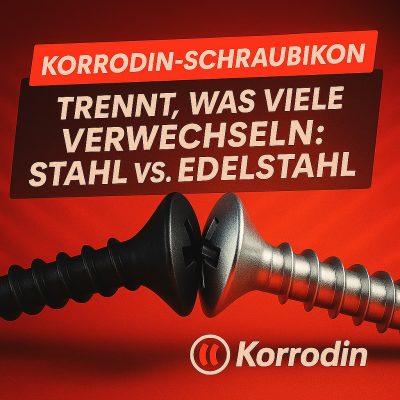 Korrodin Screw Icon: Steel and Stainless Steel – Understanding the Difference